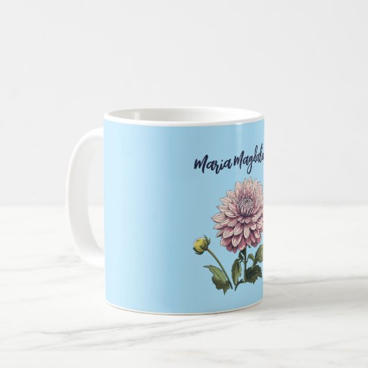 Mug Illustration Dahlia (Devant gauche)