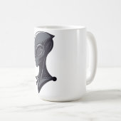 Mug Illustration d'alien vert cool - Personnage de sci (Devant droit)