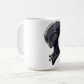 Mug Illustration d'alien vert cool - Personnage de sci (Devant gauche)