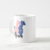 Mug Illustration d'Alpaca rose mou (Devant gauche)