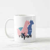 Mug Illustration d'Alpaca rose mou (Gauche)