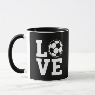 Mug Illustration d'amour du football - Vêtements pour