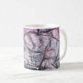 Mug Illustration d'aquarelle de chat Snooze Garden Dre (Devant droit)