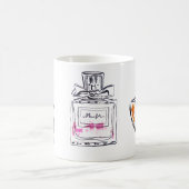 Mug Illustration d'aquarelle de mode de bouteille de p (Centre)