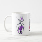 Mug Illustration d'aquarelle de mode de bouteille de p (Gauche)