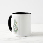 Mug Illustration d'arbre conifére avec des cônes (Devant gauche)