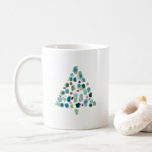 Mug Illustration d'arbre de Noël Laisser neiger café M