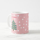 Mug Illustration d'arbre de Noël Laisser neiger café M (Devant gauche)