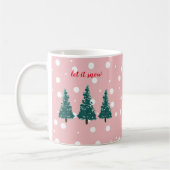 Mug Illustration d'arbre de Noël Laisser neiger café M (Gauche)