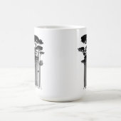 Mug Illustration d'arbres de code barres de style de (Centre)