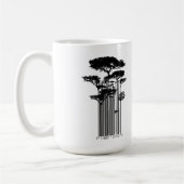 Mug Illustration d'arbres de code barres de style de (Gauche)