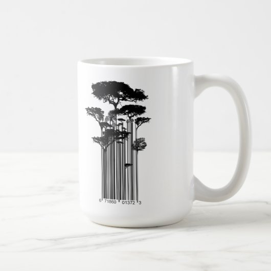 Mug Illustration d'arbres de code barres de style de (Droite)