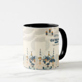 Mug Illustration d'art de lanterne de mosquée Eid Muba (Devant droit)