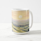 Mug illustration d'art de lever de soleil de Pâques (Devant droit)