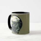 Mug Illustration d'art de marais à alligator féroce (Devant gauche)