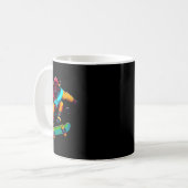 Mug Illustration d'art de skateboard funky cool à Buff (Devant gauche)