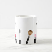 Mug Illustration d'articles de maquillage et nom perso (Centre)