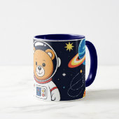 Mug Illustration d'astronaute ourson mignon de l'espac (Devant droit)