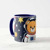 Mug Illustration d'astronaute ourson mignon de l'espac (Devant gauche)