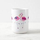 Mug Illustration de 3 paires de Flamants roses roses (Centre)