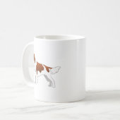 Mug Illustration de base du plateau rouge et blanc irl (Devant gauche)