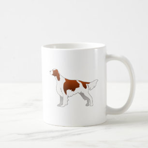 Mug Illustration de base du plateau rouge et blanc irl