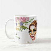 Mug Illustration de beauté de masquerade florale (Gauche)