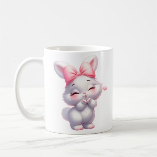 Mug Illustration de bébé lapin adorable (Gauche)