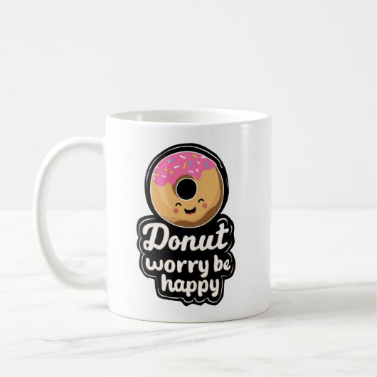 Mug Illustration de beignet souriant mignon – “Ne vous (Gauche)