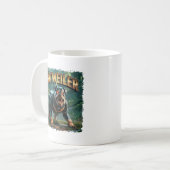 Mug Illustration de Botweiler – Rottweiler Robot Drôle (Devant gauche)