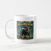 Mug Illustration de Botweiler – Rottweiler Robot Drôle (Gauche)