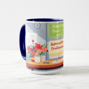 Mug Illustration de bureau lumineuse pour la Journée d