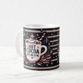Mug Illustration de cacao chaud festif (Devant gauche)