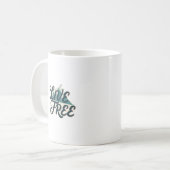 Mug Illustration de cactus en fleurs « Continuez à gra (Devant gauche)