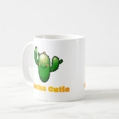 Mug Illustration de cactus souriant mignon (Devant gauche)