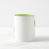Mug Illustration de cactus verts en pot bleu (Centre)