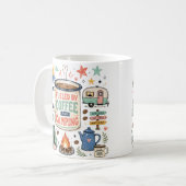 Mug Illustration de camping (Devant gauche)