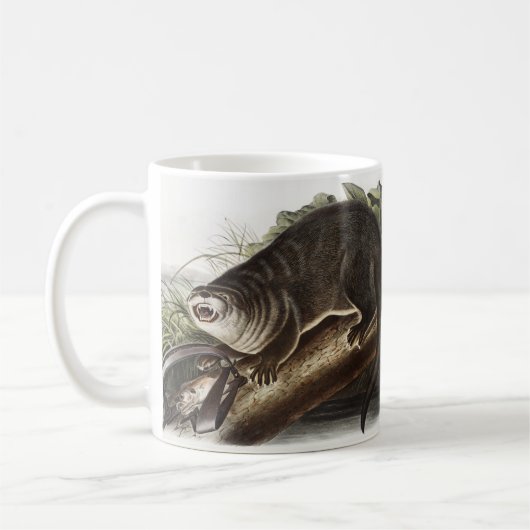 Mug Illustration de Canada Otter (Lutra Canadensis) (Gauche)