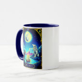 Mug Illustration de carte de tarot, La Lune (Devant gauche)