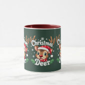 Mug Illustration de cerf de Noël mignon (Centre)