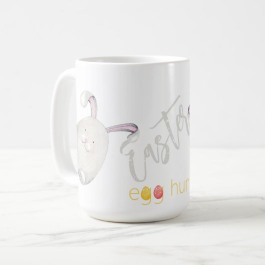 Mug Illustration de chasse aux oeufs de Pâques personn (Devant gauche)