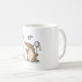 Mug Illustration de chasseur de notifications drôle de (Devant droit)