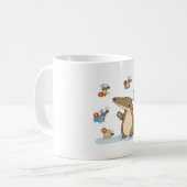 Mug Illustration de chasseur de notifications drôle de (Devant gauche)