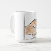 Mug Illustration de chat à l'aquarelle mignonne (Devant gauche)