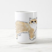Mug Illustration de chat à l'aquarelle mignonne (Centre)