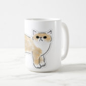 Mug Illustration de chat à l'aquarelle mignonne (Devant droit)