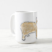 Mug Illustration de chat à l'aquarelle mignonne (Devant gauche)
