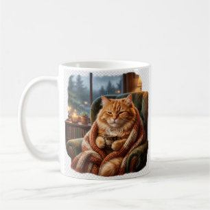 Mug Illustration de chat au café cosy