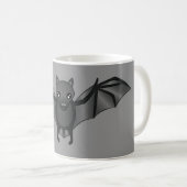 Mug Illustration De Chat Cartoon Cute Sur Grey (Devant droit)