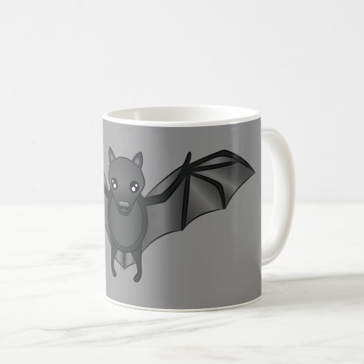 Mug Illustration De Chat Cartoon Cute Sur Grey (Devant droit)